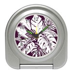 Abstract Art Tropical Leaves Travel Alarm Clock