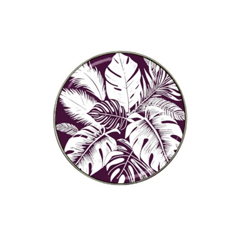 Abstract Art Tropical Leaves Hat Clip Ball Marker from ArtsNow.com Front