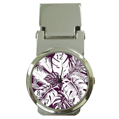 Abstract Art Tropical Leaves Money Clip Watches from ArtsNow.com Front