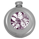 Abstract Art Tropical Leaves Round Hip Flask (5 oz)