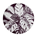 Abstract Art Tropical Leaves Round Ornament (Two Sides)