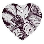 Abstract Art Tropical Leaves Heart Ornament (Two Sides)