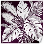 Abstract Art Tropical Leaves Canvas 12  x 12 