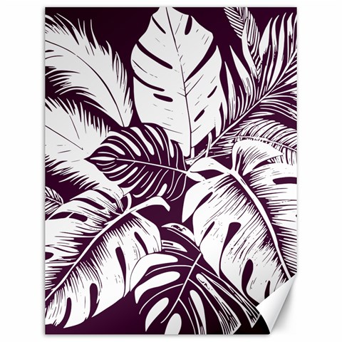 Abstract Art Tropical Leaves Canvas 12  x 16  from ArtsNow.com 11.86 x15.41  Canvas - 1