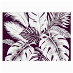 Abstract Art Tropical Leaves Large Glasses Cloth