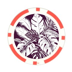 Abstract Art Tropical Leaves Poker Chip Card Guard from ArtsNow.com Front