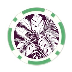 Abstract Art Tropical Leaves Poker Chip Card Guard from ArtsNow.com Front