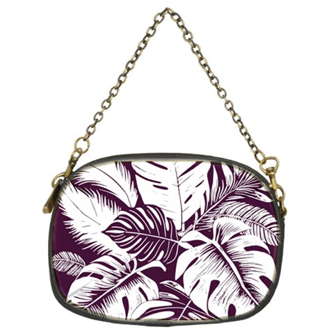 Abstract Art Tropical Leaves Chain Purse (Two Sides) from ArtsNow.com Back