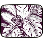 Abstract Art Tropical Leaves Two Sides Fleece Blanket (Mini)