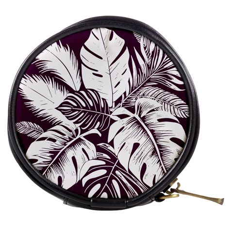 Abstract Art Tropical Leaves Mini Makeup Bag from ArtsNow.com Front