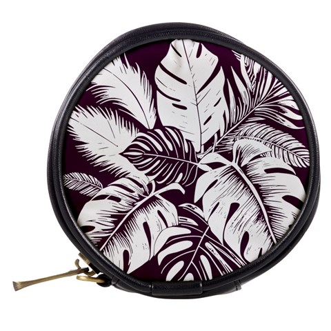 Abstract Art Tropical Leaves Mini Makeup Bag from ArtsNow.com Back