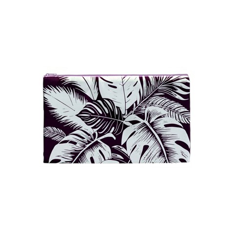 Abstract Art Tropical Leaves Cosmetic Bag (Small) from ArtsNow.com Front