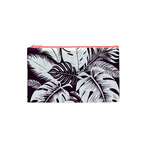 Abstract Art Tropical Leaves Cosmetic Bag (Small) from ArtsNow.com Front