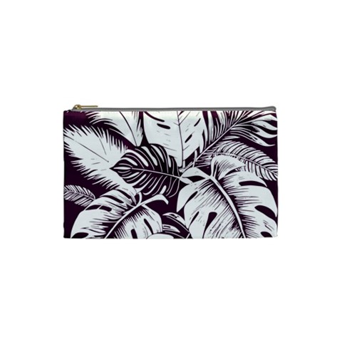 Abstract Art Tropical Leaves Cosmetic Bag (Small) from ArtsNow.com Front