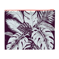 Abstract Art Tropical Leaves Cosmetic Bag (XL) from ArtsNow.com Back