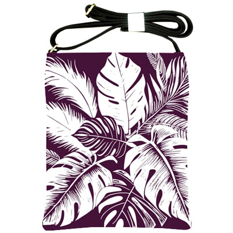 Abstract Art Tropical Leaves Shoulder Sling Bag from ArtsNow.com Front