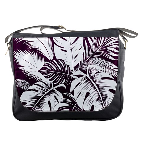 Abstract Art Tropical Leaves Messenger Bag from ArtsNow.com Front