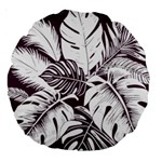 Abstract Art Tropical Leaves Large 18  Premium Round Cushions