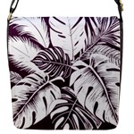 Abstract Art Tropical Leaves Flap Closure Messenger Bag (S)