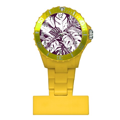 Abstract Art Tropical Leaves Plastic Nurses Watch from ArtsNow.com Front