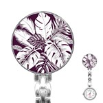 Abstract Art Tropical Leaves Stainless Steel Nurses Watch