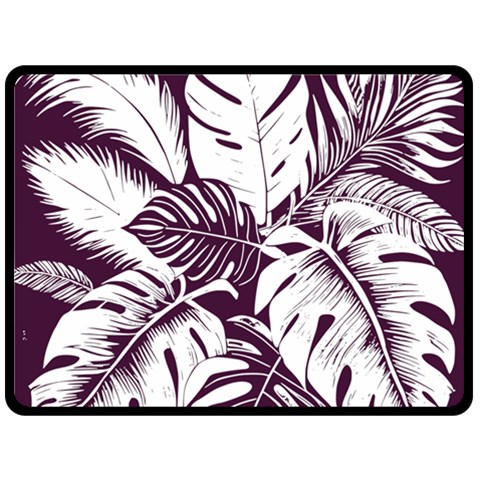 Abstract Art Tropical Leaves Two Sides Fleece Blanket (Large) from ArtsNow.com 80 x60  Blanket Front