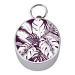 Abstract Art Tropical Leaves Mini Silver Compasses