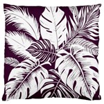 Abstract Art Tropical Leaves Standard Premium Plush Fleece Cushion Case (One Side)