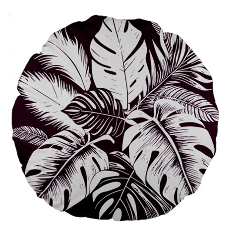 Abstract Art Tropical Leaves Large 18  Premium Flano Round Cushions from ArtsNow.com Front