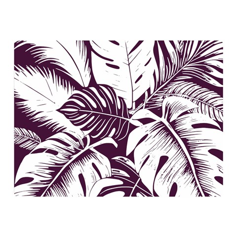 Abstract Art Tropical Leaves Two Sides Premium Plush Fleece Blanket (Mini) from ArtsNow.com 35 x27  Blanket Back