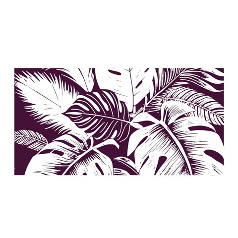 Abstract Art Tropical Leaves Satin Wrap 35  x 70  from ArtsNow.com Front