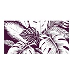 Abstract Art Tropical Leaves Satin Wrap 35  x 70 