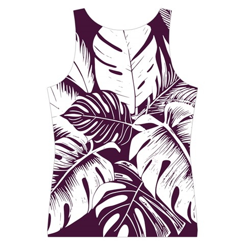 Abstract Art Tropical Leaves Sport Tank Top  from ArtsNow.com Back