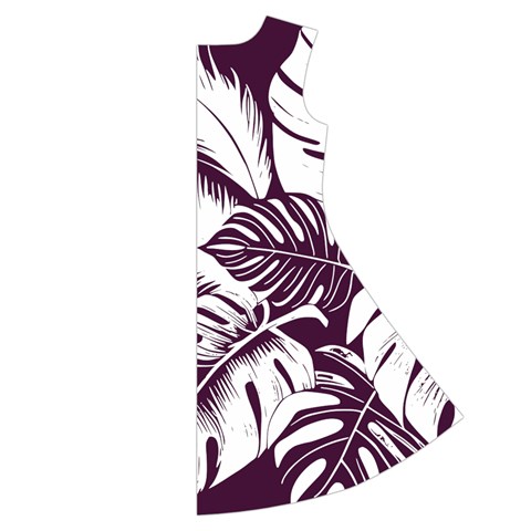 Abstract Art Tropical Leaves Short Sleeve V Back Right