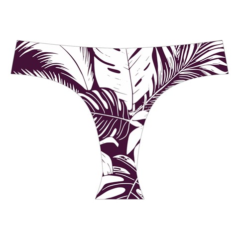 Abstract Art Tropical Leaves Cross Back Hipster Bikini Set from ArtsNow.com Front Under