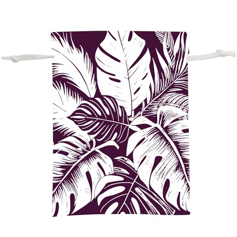 Abstract Art Tropical Leaves Lightweight Drawstring Pouch (XL) from ArtsNow.com Front