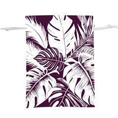 Abstract Art Tropical Leaves Lightweight Drawstring Pouch (XL) from ArtsNow.com Front