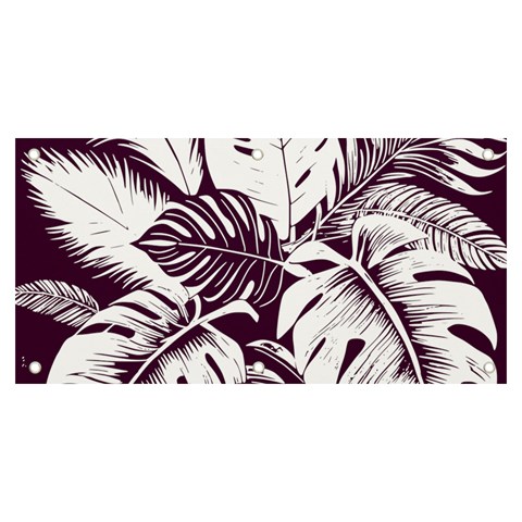 Abstract Art Tropical Leaves Banner and Sign 6  x 3  from ArtsNow.com Front