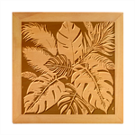 Abstract Art Tropical Leaves Wood Photo Frame Cube