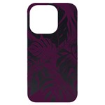 Abstract Art Tropical Leaves iPhone 14 Pro Black UV Print Case