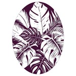 Abstract Art Tropical Leaves UV Print Acrylic Ornament Oval