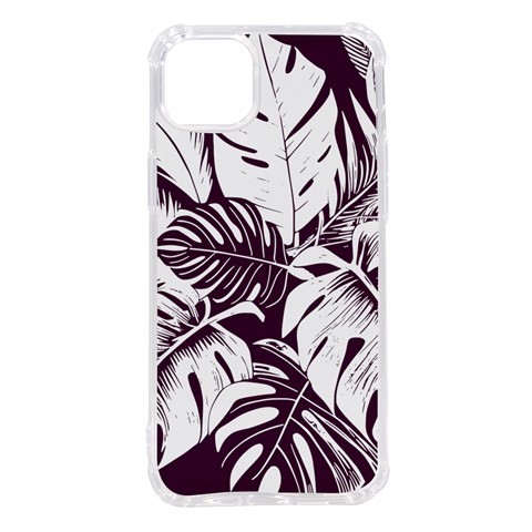 Abstract Art Tropical Leaves iPhone 14 Plus TPU UV Print Case from ArtsNow.com Front