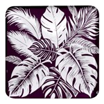 Abstract Art Tropical Leaves Square Glass Fridge Magnet (4 pack)