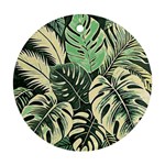 Abstract Art Tropical Leaves Ornament (Round)