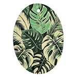 Abstract Art Tropical Leaves Ornament (Oval)