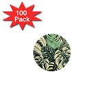 Abstract Art Tropical Leaves 1  Mini Buttons (100 pack) 