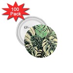 Abstract Art Tropical Leaves 1.75  Buttons (100 pack) 