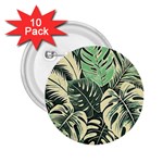 Abstract Art Tropical Leaves 2.25  Buttons (10 pack) 