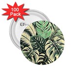 Abstract Art Tropical Leaves 2.25  Buttons (100 pack) 