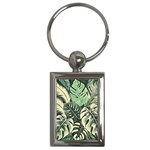 Abstract Art Tropical Leaves Key Chain (Rectangle)